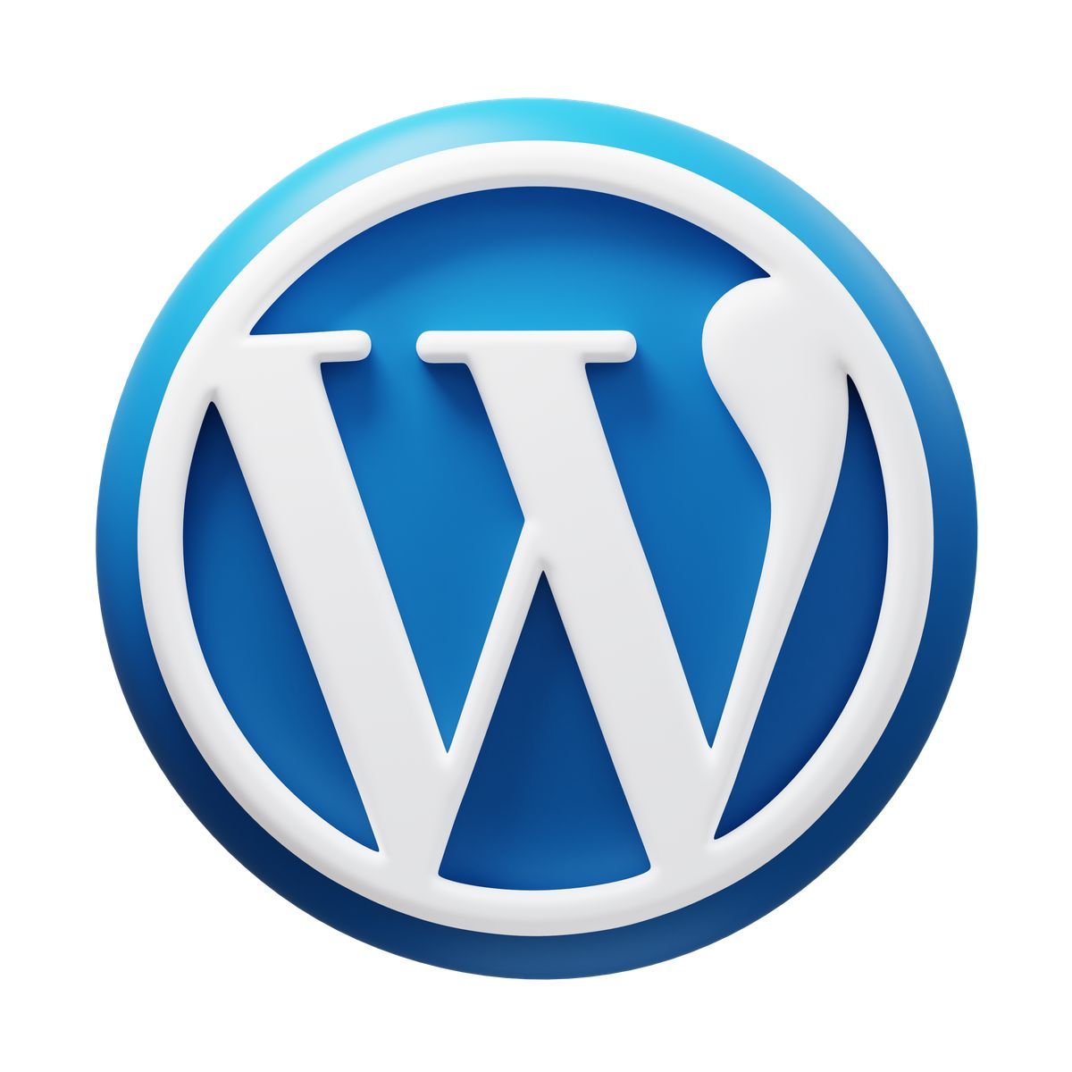 WordPress icon in 3D Fluency style